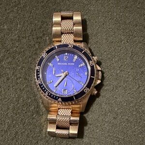 Michael Kors Gold and Navy Watch